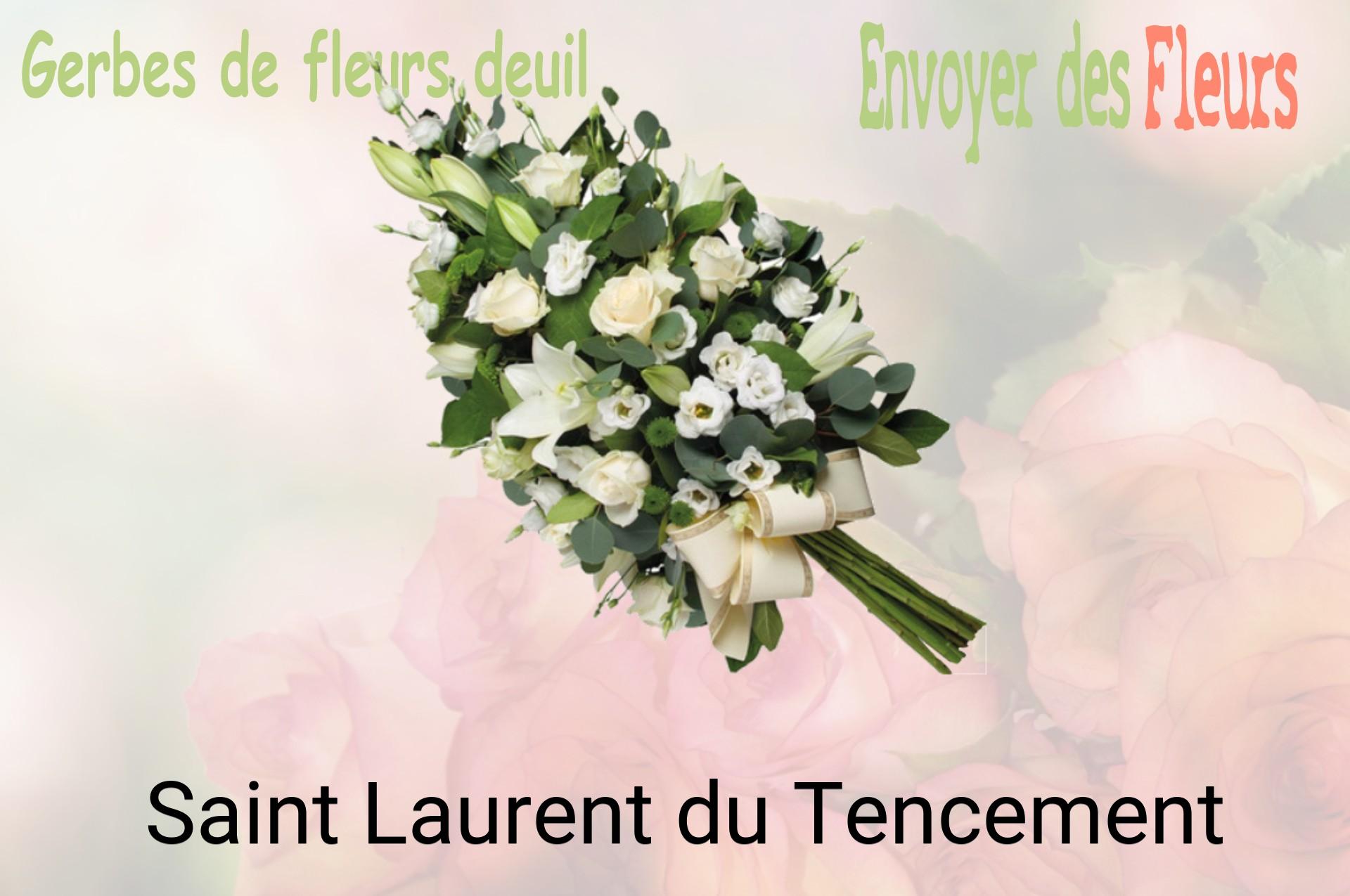 Gerbe de fleurs de deuil livrée à Saint-Laurent-du-Tencement